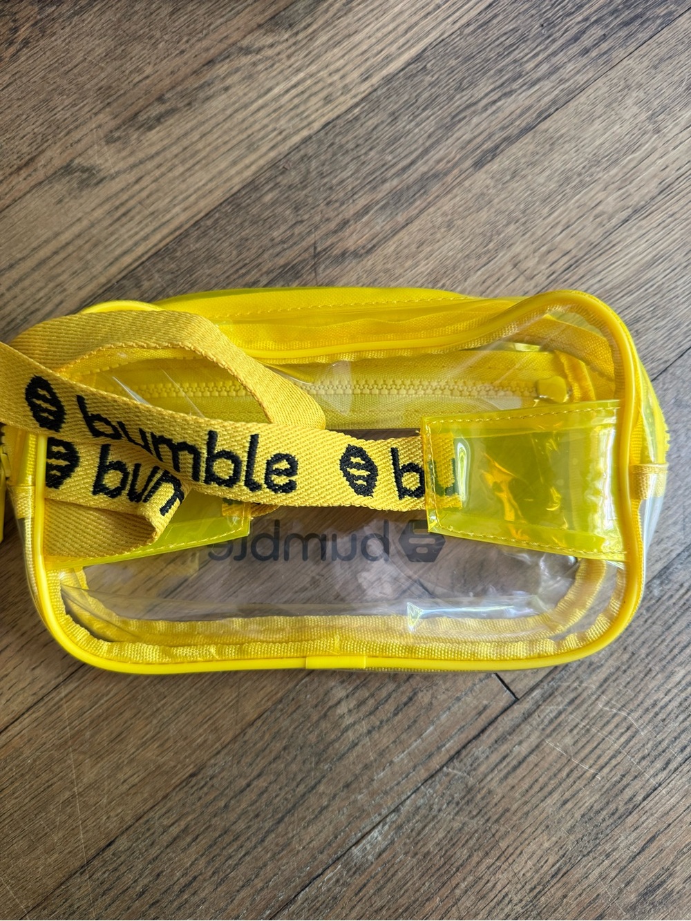 Bumble Dating App Clear Yellow Crossbody Bag Fanny Pack Bag Promo Item - Picture 3 of 9